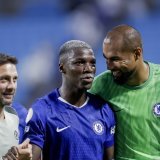 Moises Caicedo (au centre) et Chelsea joueront les quarts de finale du Mondial des clubs KEYSTONE/EPA/BRIAN WESTERHOLT